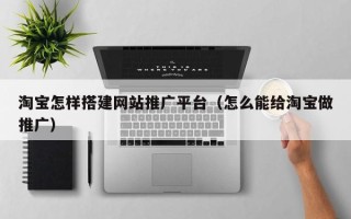 寿光淘宝怎样搭建网站推广平台（怎么能给淘宝做推广）